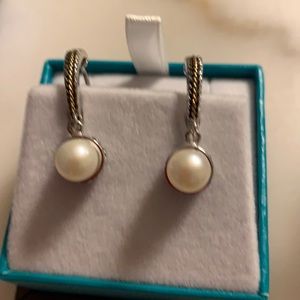 NWT EFFY PEARL hoop earrings